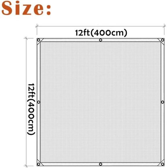 65%-75% Black Sunblock Shade Cloth Taped Edge Grommets Garden Flower Plant - Picture 2 of 8